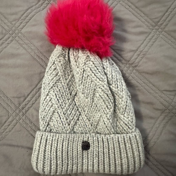 Express Knit Beanie with Pink Accent - Picture 1 of 5